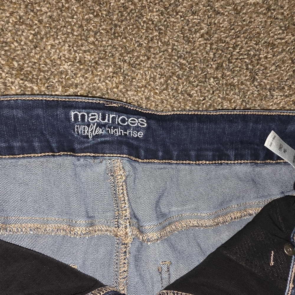 Maurices Dark Blue High-Rise Everflex Jeans 16W Long - Picture 6 of 7